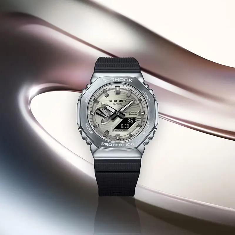 Casio G-Shock Tough Solar Bluetooth White Dial Men's Watch- GBM-2100A-8B